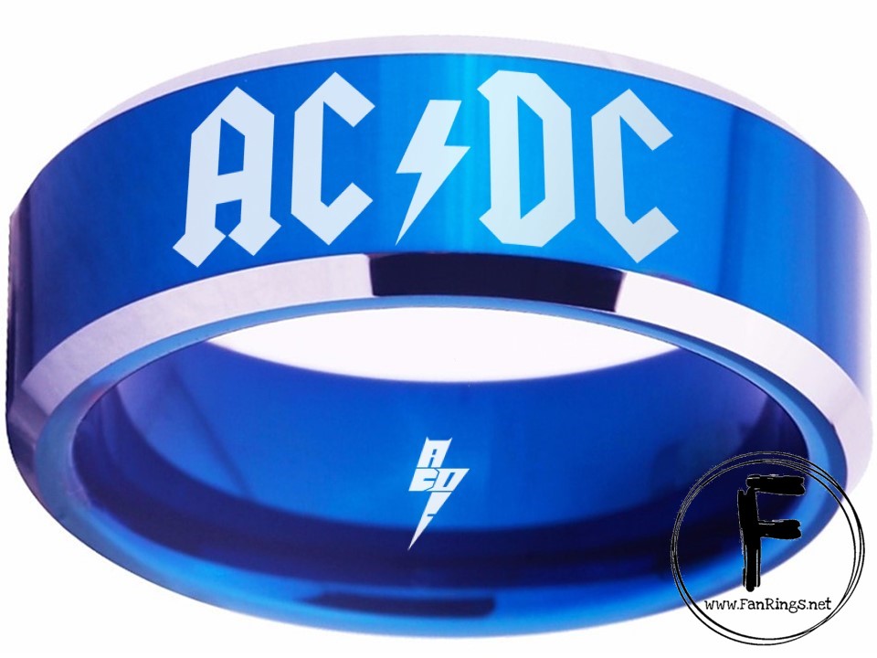 AC/DC 925 Sterling Silver Ring -Heavy Metal Ring -Music Ring