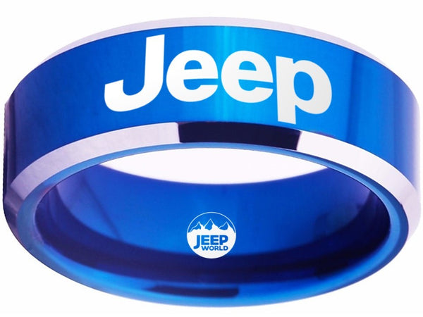JEEP Logo Ring Wrangler Rubicon Logo Ring Black and Silver #jeep