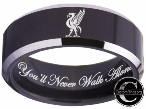 Liverpool FC Ring Silver Ring Tungsten Ring #LFC #liverpool