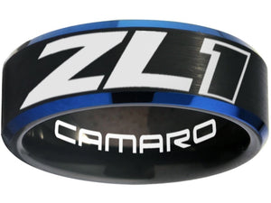 Camaro ZL1 Ring Black & Blue Wedding Band | Sizes 6-13 | #chevy #chevrolet #ZL1