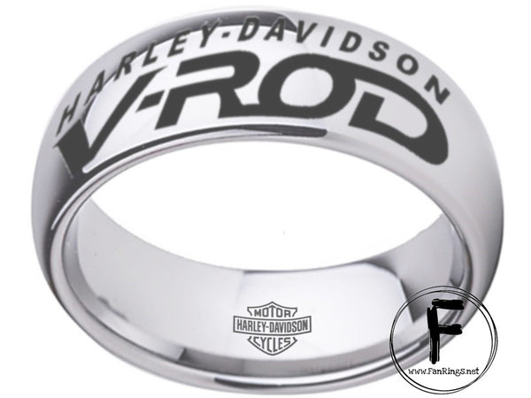 Harley Davidson Ring Men's Ring Silver HD V-Rod Logo Ring #harleydavidson