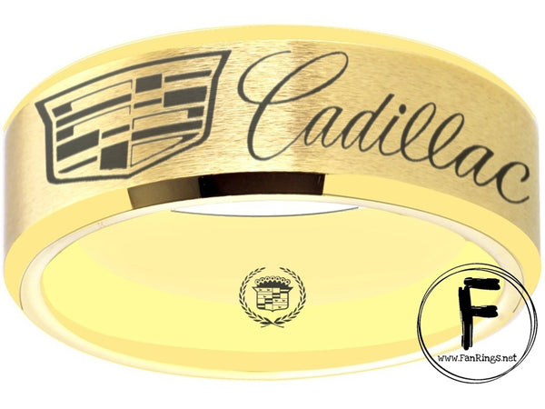 Cadillac Ring Cadillac Logo Ring Gold Wedding Band sizes 6-13 #cadillac