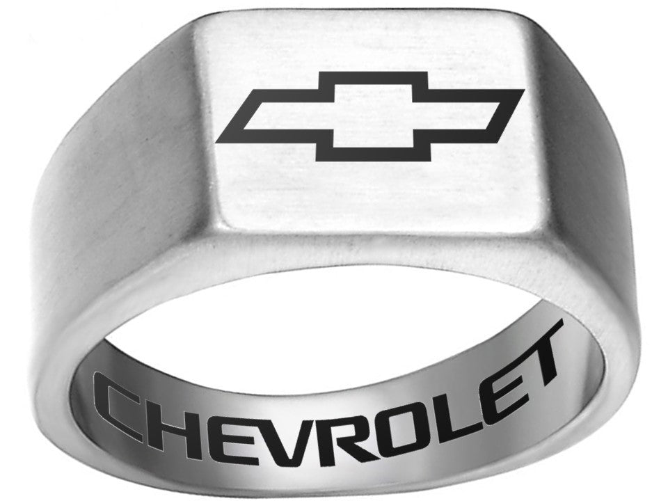 Chevrolet Ring 10mm Silver Titanium Ring sizes 8-12 #chevrolet #chevy