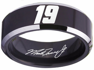 Martin Truex Jr. Ring #19 NASCAR Black & Silver Autograph Ring #truexjr #19