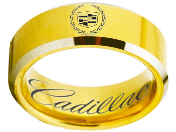 Cadillac Ring Cadillac Wedding Band Gold & Silver Ring sizes 4 - 17 #cadillac