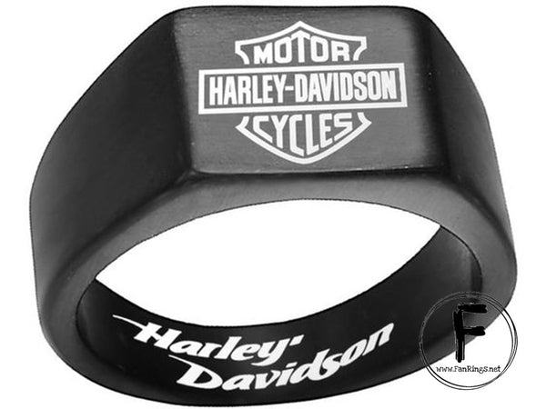 Harley Davidson Ring 10mm Black Titanium Ring | #HarleyDavidson #motorcycle