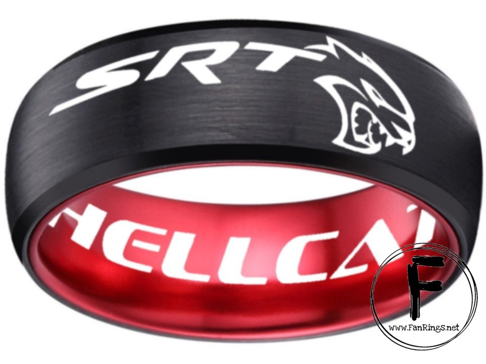 Dodge Hellcat Ring Dodge Challenger Hellcat Ring Black and Red band #dodge #hellcat