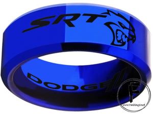 Dodge Hellcat Ring Dodge Challenger Hellcat Ring Blue and Black #hellcat #dodge #srt