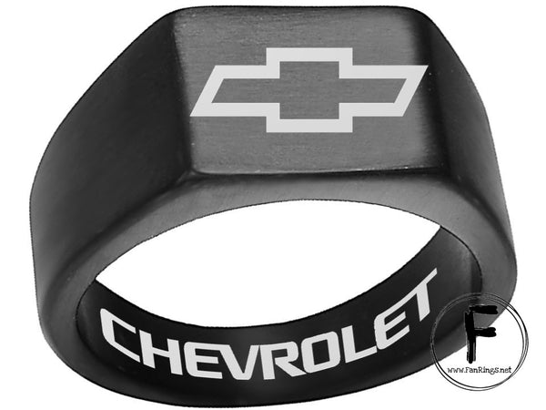 Chevrolet Ring 10mm Black Titanium Ring sizes 8-12 #chevrolet #chevy