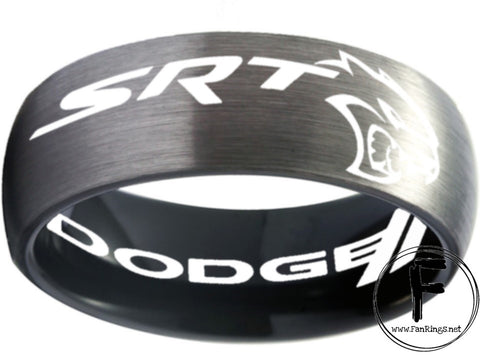 Dodge Hellcat Ring Dodge Challenger Hellcat Ring Grey & Black band Sizes 6-13 #hellcat