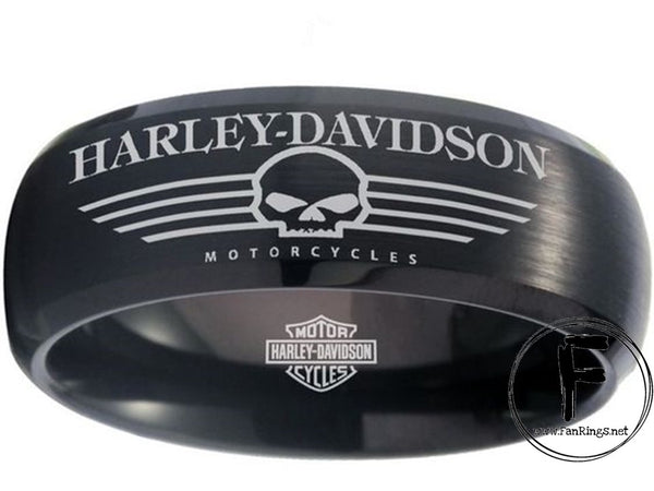 Harley Davidson Ring matte Black Wedding Ring | #HarleyDavidson #motorcycle