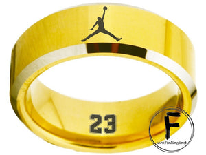 Air Jordan Ring Gold Ring Tungsten Ring #jordan