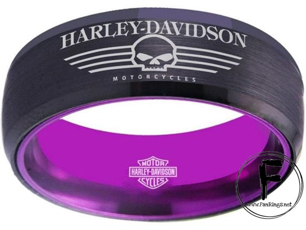 Copy of Harley Davidson Ring Black & Purple Wedding Ring | #HarleyDavidson #motorcycle