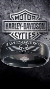 Harley Davidson Ring matte Black Wedding Ring | #HarleyDavidson #motorcycle
