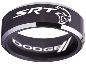 Dodge Hellcat Ring Dodge Challenger Hellcat Ring Black & Silver Sizes 4-17 #hellcat #srt