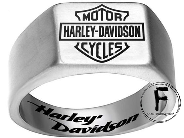 Harley Davidson Ring 10mm Silver Titanium Ring | #HarleyDavidson #motorcycle