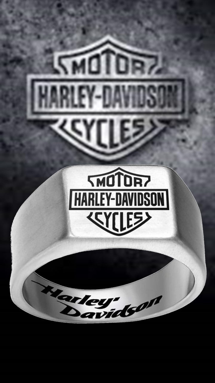 Harley Davidson Ring 10mm Silver Titanium Ring | #HarleyDavidson #motorcycle