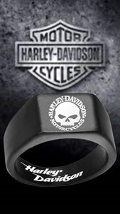 Harley Davidson Ring 10mm Black Titanium Skull Ring | #HarleyDavidson #motorcycle