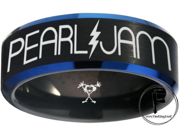 Pearl Jam Ring Black & Blue Wedding Ring  #pearljam #eddievedder