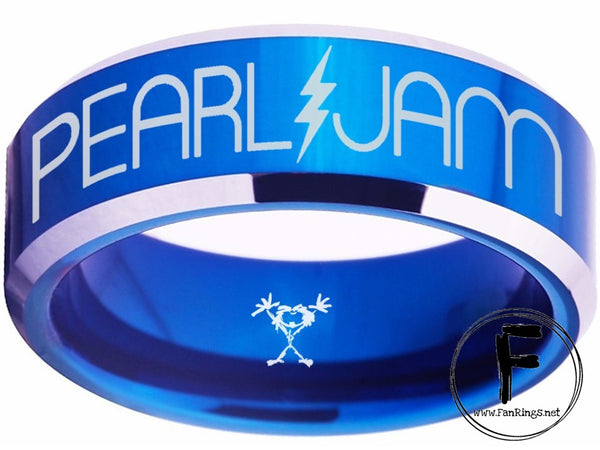 Pearl Jam Ring Blue & Silver Wedding Ring  #pearljam #eddievedder