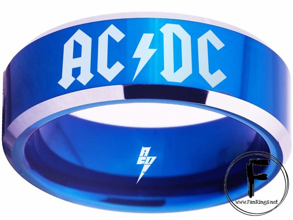 ACDC Ring Blue & Silver Wedding Ring  #ACDC #thunderstruck
