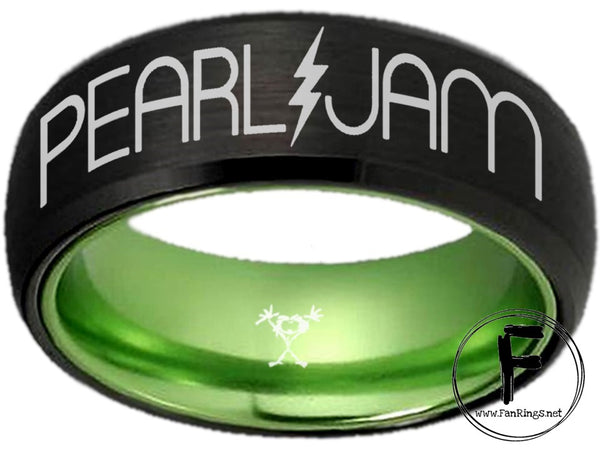 Pearl Jam Ring Black & Green Wedding Ring  #pearljam #eddievedder