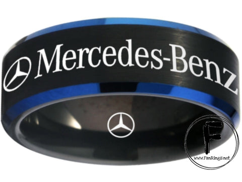 Mercedes-Benz Logo Ring AMG Mercedes Logo Ring Black & Blue #mercedes #benz