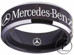Mercedes-Benz Logo Ring AMG Mercedes Logo Ring Black and Silver #mercedes #benz
