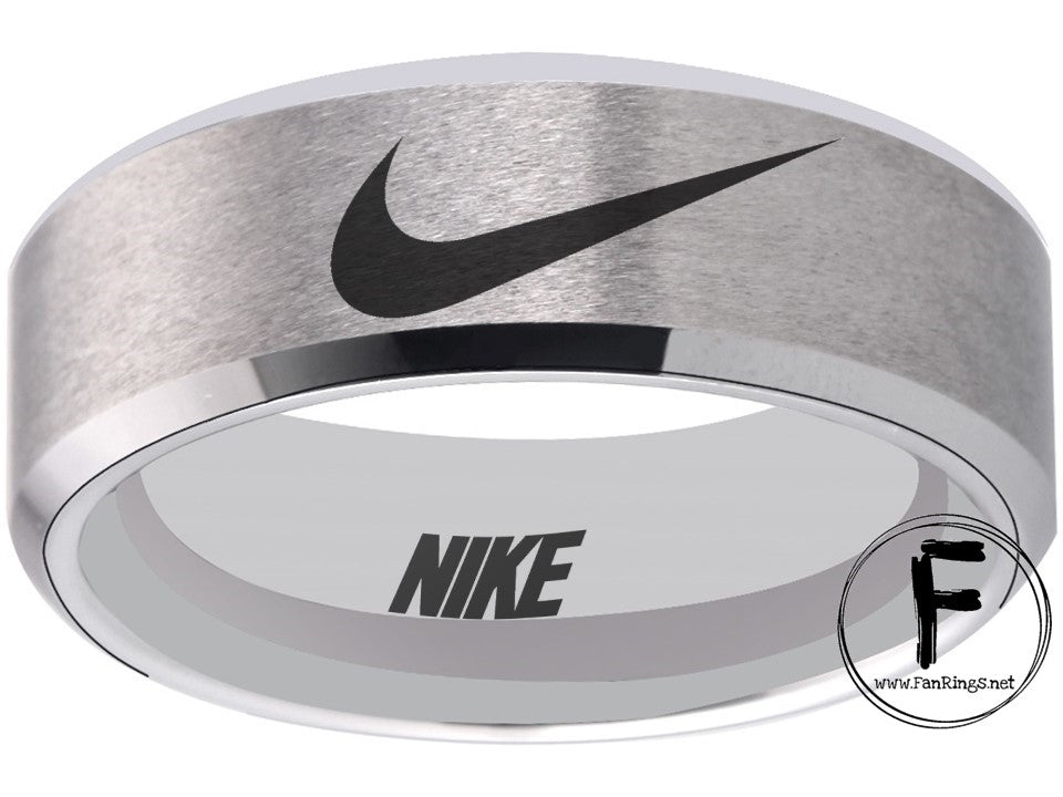 Nike Ring Matte Silver Band Nike Wedding Ring #nike #nikeair #justdoit