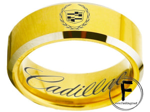 Cadillac Ring 8mm Gold Tungsten Ring 4 - 17 #cadillac #escalade #ats #cts