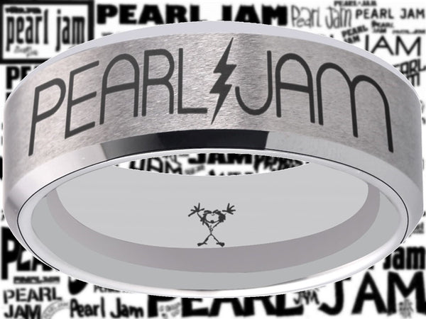 Pearl Jam Ring Silver Wedding Ring Sizes 6 - 13 #pearljam #eddievedder