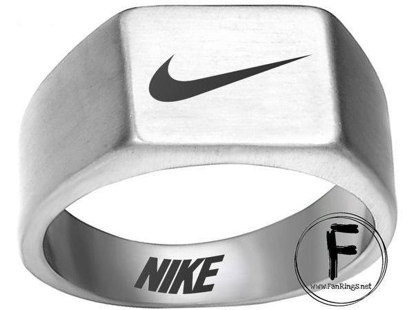 Nike Ring Matte Black Band 10mm Titanium Steel #nike #nikeair #justdoit