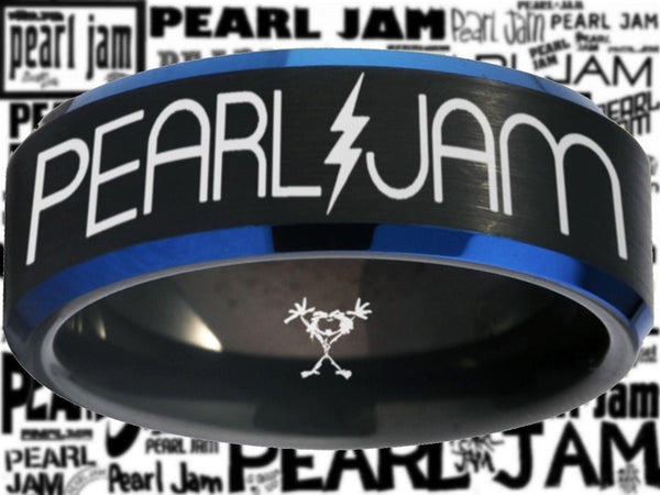 Pearl Jam Ring Black & Blue Wedding Ring  #pearljam #eddievedder
