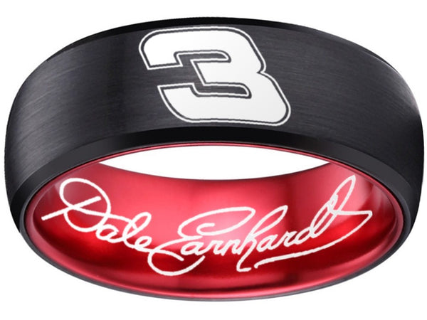 Dale Earnhardt Sr. Logo Ring Chevy Intimidator Black Red Autograph Ring #earnhardtsr #3