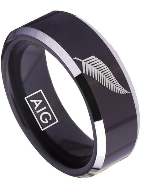 New Zealand All Blacks Ring Black Ring Tungsten Rugby #allblacks