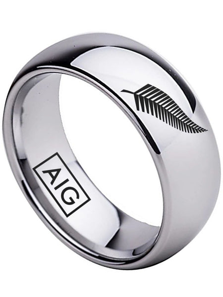 New Zealand All Blacks Ring Silver Ring Tungsten Rugby #allblacks #rugby