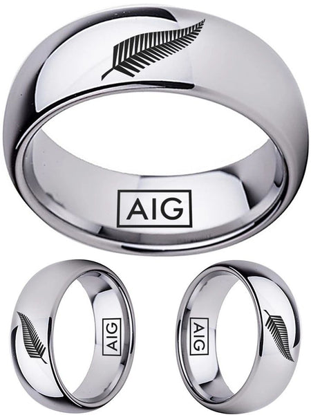 New Zealand All Blacks Ring Silver Ring Tungsten Rugby #allblacks #rugby