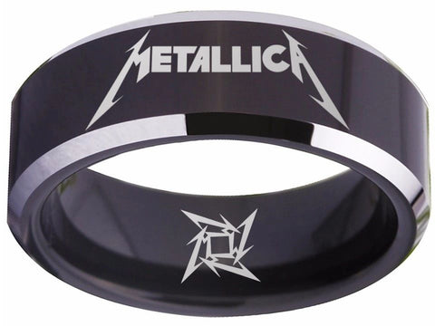 Metallica Ring Black Ring Tungsten Ring Hard Metal #metallica