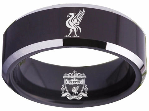 Liverpool FC Ring Silver Ring Tungsten Ring #LFC
