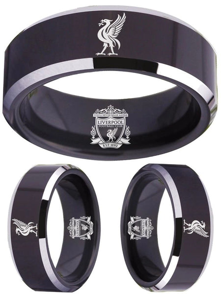 Liverpool FC Ring Silver Ring Tungsten Ring #LFC