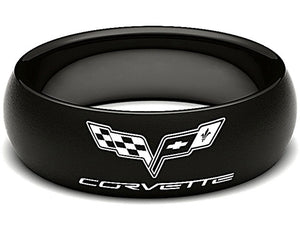 Chevrolet Corvette Ring Black Wedding Band Sizes 6-13 #corvette #C6