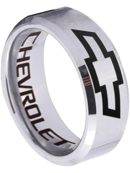 Chevrolet Ring Chevy Silver Wedding Band Sizes 4-17 #chevrolet #chevy #jewelry