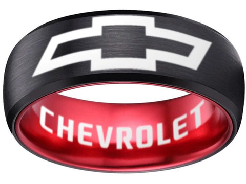 Chevrolet Ring Chevy Ring Black and Red Ring Sizes 6-13 #chevy#chevrolet #ring