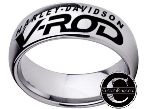 Harley Davidson Ring Men's Ring Silver HD V-Rod Logo Ring #harleydavidson
