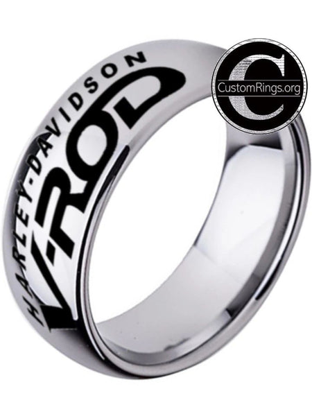 Harley Davidson Ring Men's Ring Silver HD V-Rod Logo Ring #harleydavidson