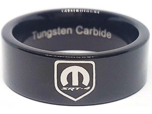 Dodge MOPAR SRT-4 Ring Wedding Band 8mm Black Tungsten Ring Sizes 6 - 15 NEW